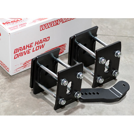60B VW 20R-180 / Complete Achter Beugels met extra lange bouten V-MAXX Schroefset Caddy MAXI / LIFE (2KN, 2K)  (Kit = LINKS + RECHTS)