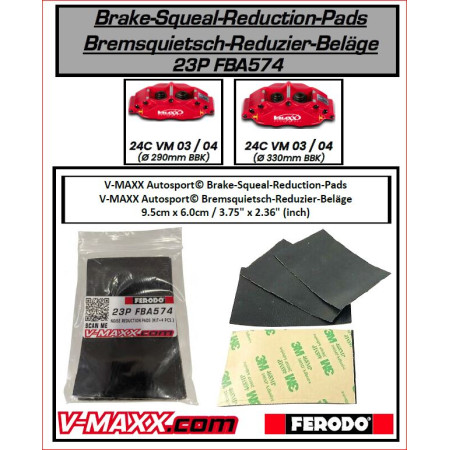 23P FBA574 / V-MAXX Remgeluid-Onderdrukkings-Pads  (KIT = 4St.)